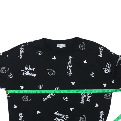 Disney x Primark Women Black Walt Disney Logo Sweatshirt L 14/16