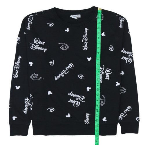 Disney x Primark Women Black Walt Disney Logo Sweatshirt L 14/16