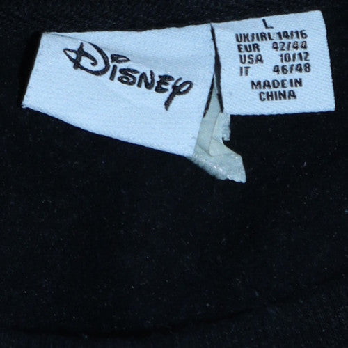 Disney x Primark Women Black Walt Disney Logo Sweatshirt L 14/16