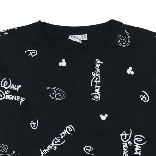 Disney x Primark Women Black Walt Disney Logo Sweatshirt L 14/16