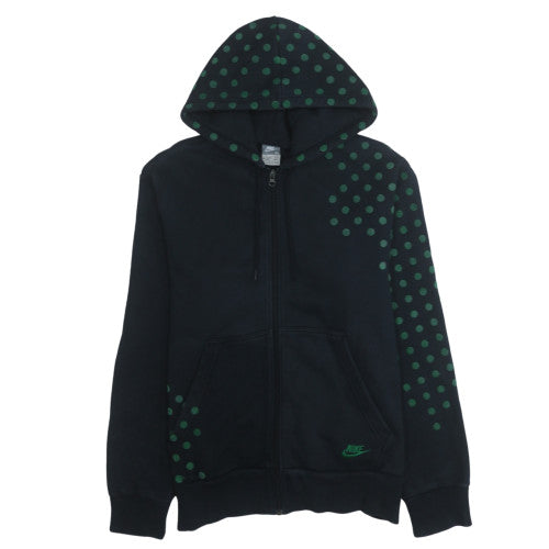 Nike Men's Black Full Zip Polka Dot Hoodie M Regular Fit