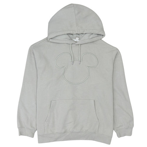 H&M Women Beige Disney Mickey Hoodie Size M Pullover Cotton Blend