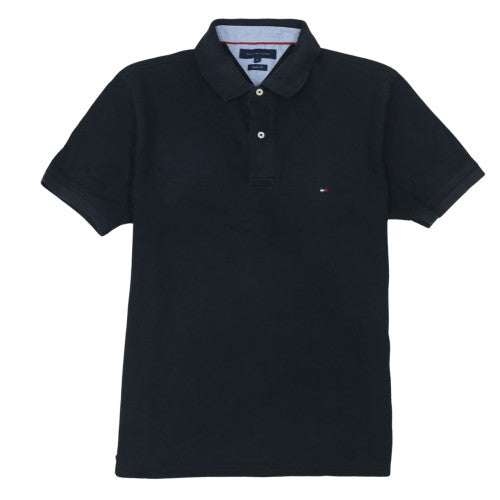 Tommy Hilfiger Men's Black Cotton Regular Fit Polo Shirt XL