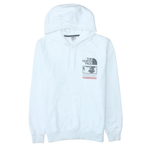 The North Face Mens White L Pullover Graphic Hoodie