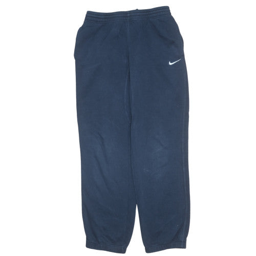 Nike Mens Blue Fleece Sweatpants M Regular Fit Elastic Waist Logo
