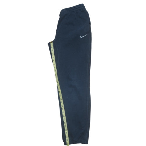 Nike Mens Blue Fleece Sweatpants M Regular Fit Elastic Waist Logo