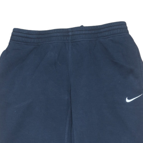 Nike Mens Blue Fleece Sweatpants M Regular Fit Elastic Waist Logo