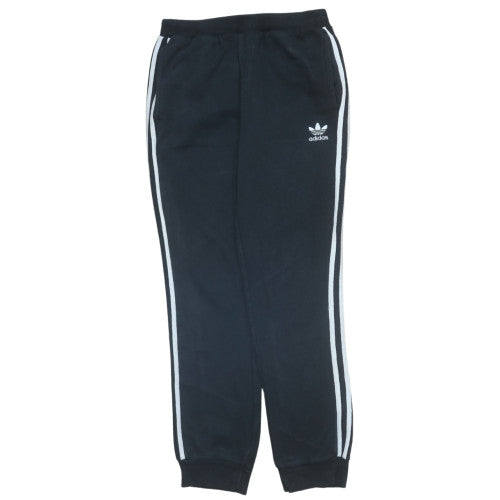 Adidas Mens Black S Sweatpants Jogger Trousers with White Stripes