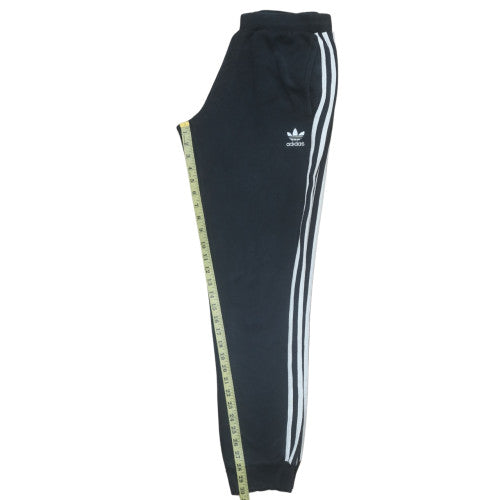 Adidas Mens Black S Sweatpants Jogger Trousers with White Stripes