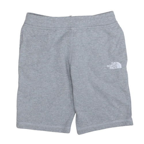 The North Face Boys Grey L Sweat Shorts Cotton Blend Activewear