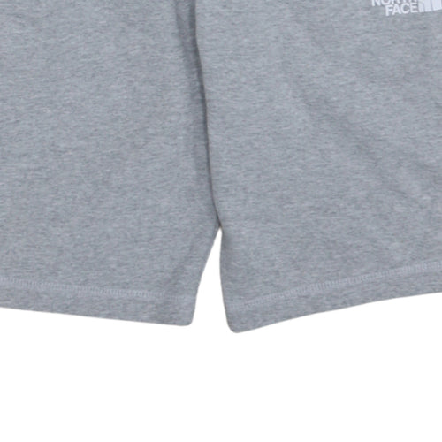 The North Face Boys Grey L Sweat Shorts Cotton Blend Activewear