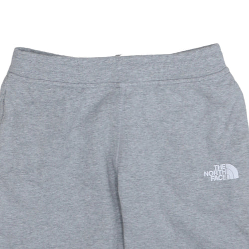 The North Face Boys Grey L Sweat Shorts Cotton Blend Activewear