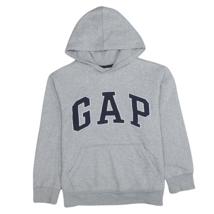 GAP Kids Boys Grey XL Pullover Hoodie Cotton Blend Logo Design