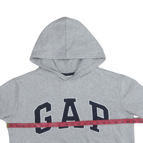 GAP Kids Boys Grey XL Pullover Hoodie Cotton Blend Logo Design