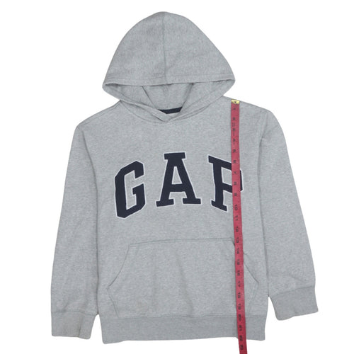 GAP Kids Boys Grey XL Pullover Hoodie Cotton Blend Logo Design