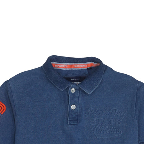 Superdry Men’s Blue Polo Shirt Size L Athletic Style