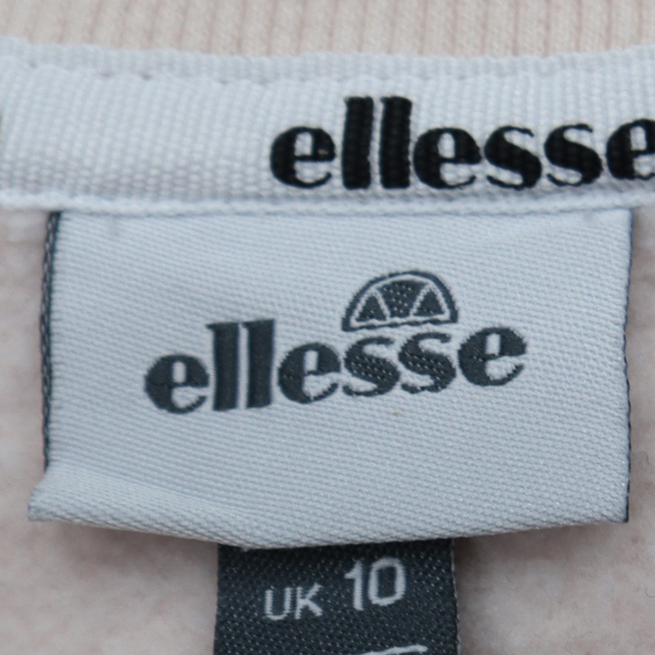 Ellesse Women Beige Crew Neck Pullover Sweatshirt UK 10