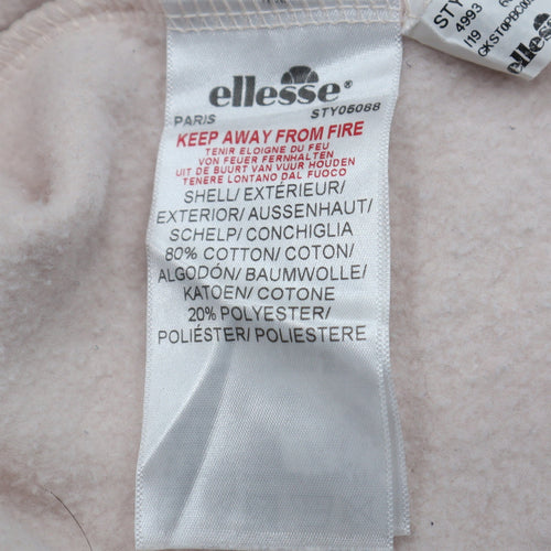 Ellesse Women Beige Crew Neck Pullover Sweatshirt UK 10