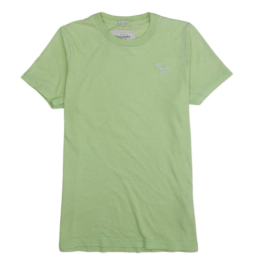 Abercrombie & Fitch Men's Green Crew Neck Muscle Fit T-Shirt Size L