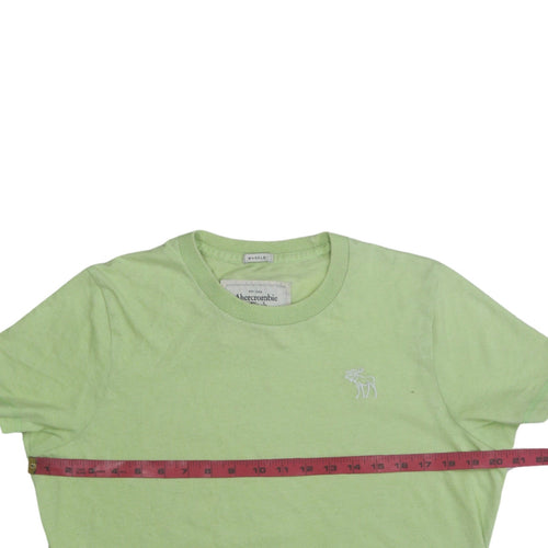 Abercrombie & Fitch Men's Green Crew Neck Muscle Fit T-Shirt Size L