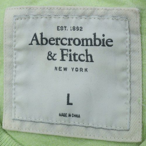 Abercrombie & Fitch Men's Green Crew Neck Muscle Fit T-Shirt Size L