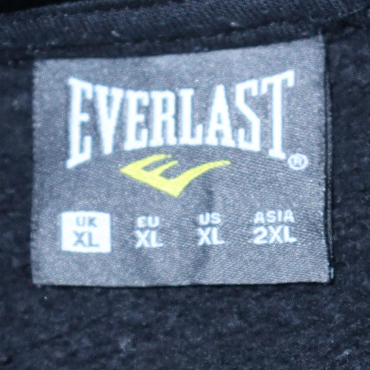 Everlast Men's Black XL Pullover Sweatshirt Crew Neck Fleece