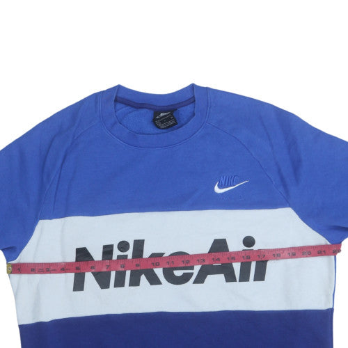 Nike Air Men's Blue Small Crew Neck Pullover Sweatshirt