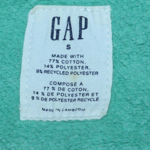 GAP Men's Green Pullover Hoodie Small Regular Fit Fleece