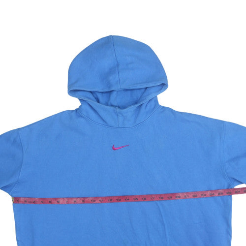 Nike Women's Blue Pullover Hoodie Size M 100% Cotton