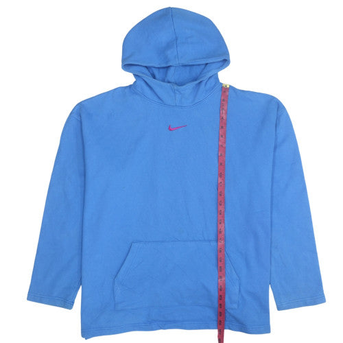 Nike Women's Blue Pullover Hoodie Size M 100% Cotton