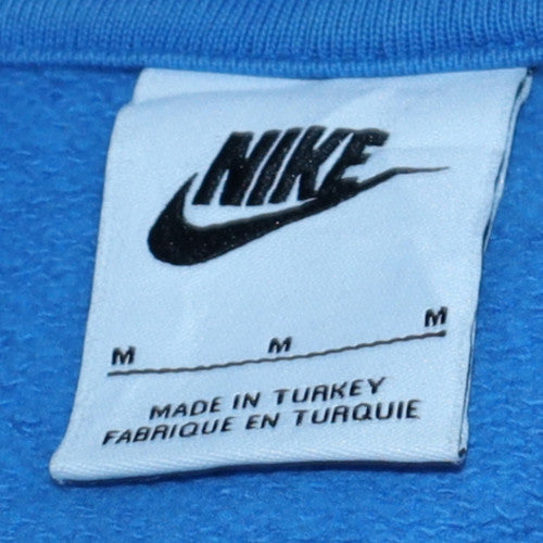 Nike Women's Blue Pullover Hoodie Size M 100% Cotton