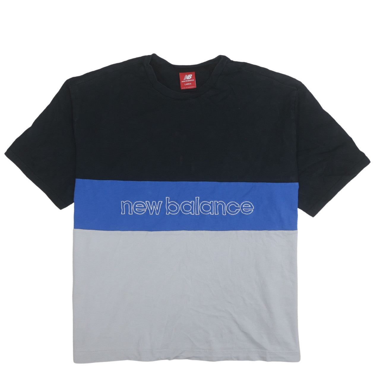 New Balance Men's Multicoloured Crew Neck Cotton T-Shirt Size L