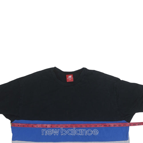 New Balance Men's Multicoloured Crew Neck Cotton T-Shirt Size L