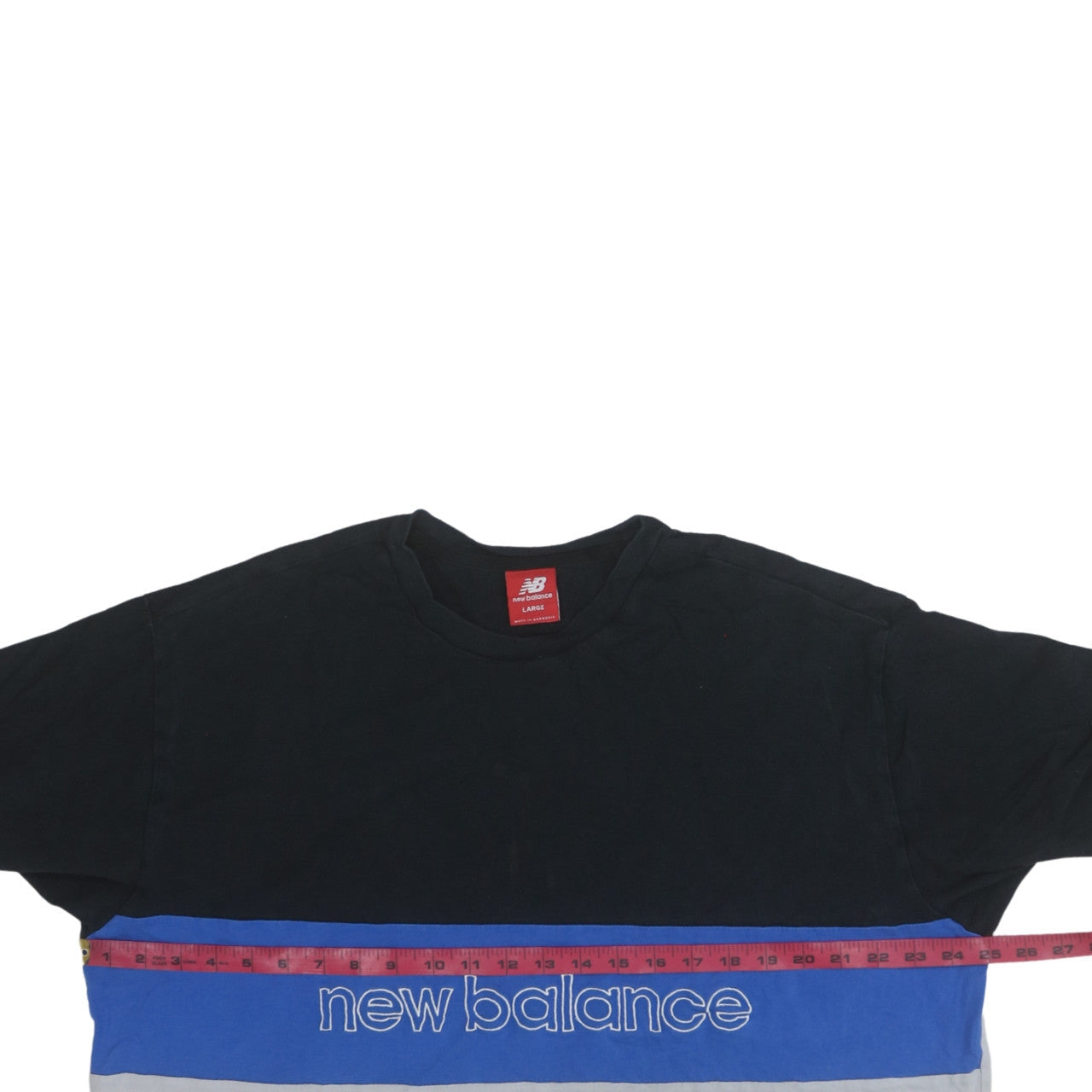 New Balance Men's Multicoloured Crew Neck Cotton T-Shirt Size L