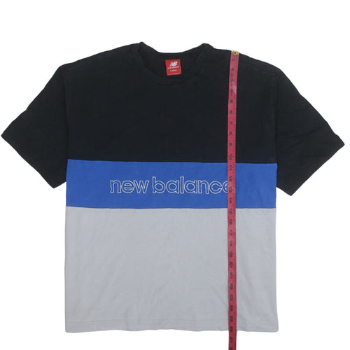 New Balance Men's Multicoloured Crew Neck Cotton T-Shirt Size L