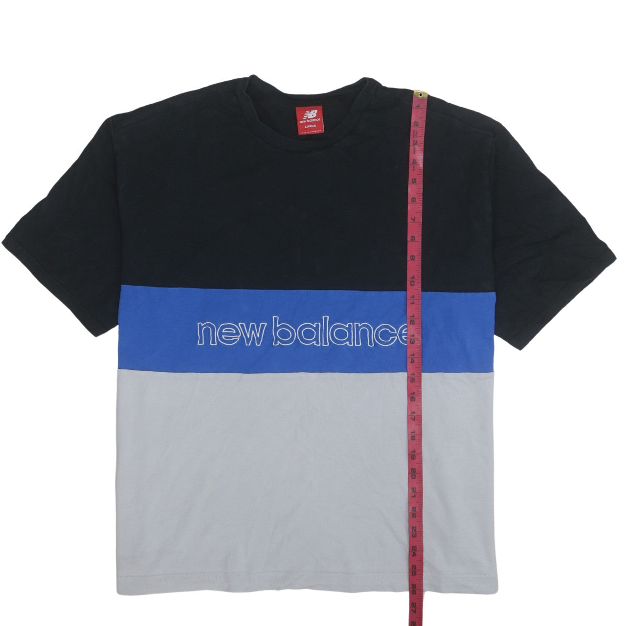 New Balance Men's Multicoloured Crew Neck Cotton T-Shirt Size L
