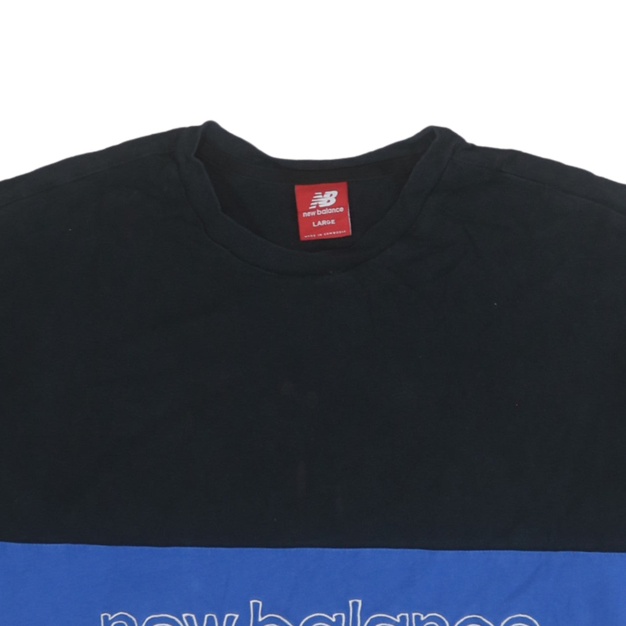 New Balance Men's Multicoloured Crew Neck Cotton T-Shirt Size L