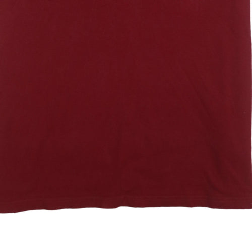 Hollister Men's Red V-Neck Short Sleeve Cotton T-Shirt XL