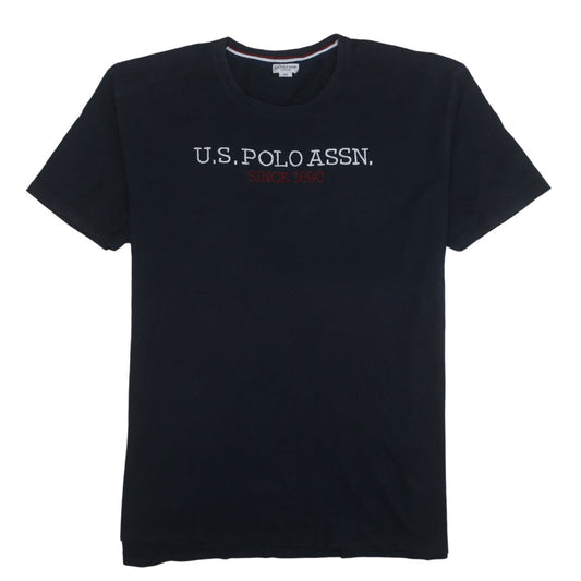 U.S. Polo Assn. Men's Black 3XL Crew Neck Cotton Logo T-Shirt