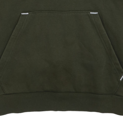 Puma Boys Green & Black Pullover Hoodie 13-14 Years Logo Graphic Sweatshirt