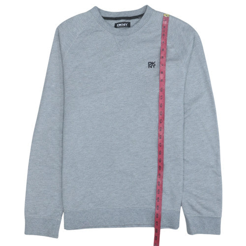 DKNY Men's Grey Classic Fit Crew Neck Pullover Sweatshirt Size M