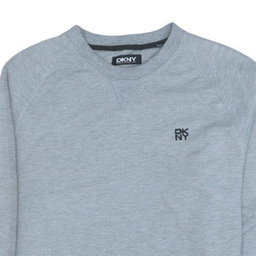 DKNY Men's Grey Classic Fit Crew Neck Pullover Sweatshirt Size M