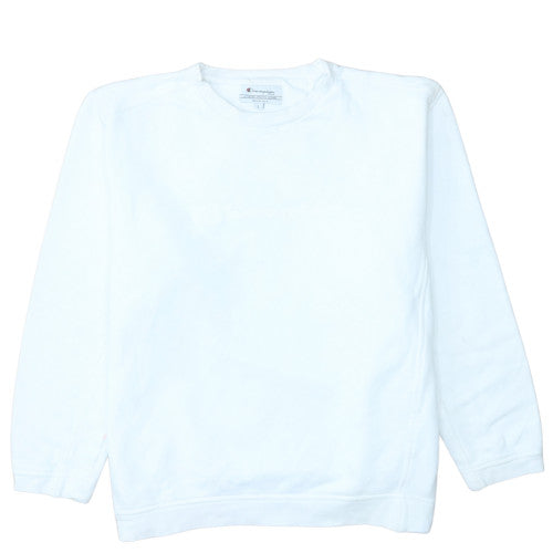 Champion Women's White Pullover Sweatshirt L Classic Fit