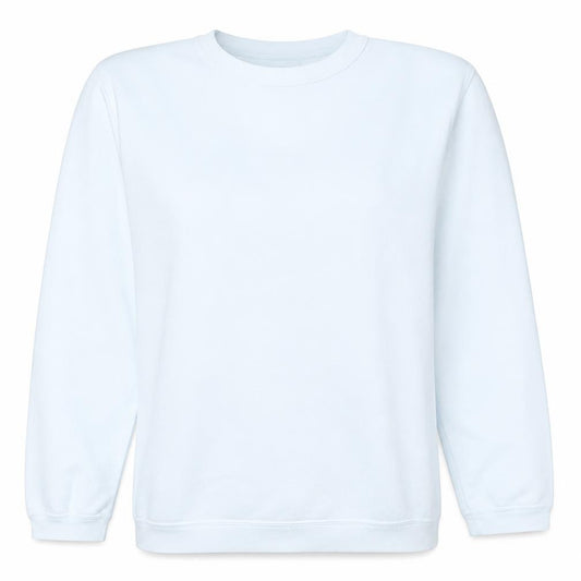 Front view of Champion Women's White Pullover Sweatshirt L Classic Fit