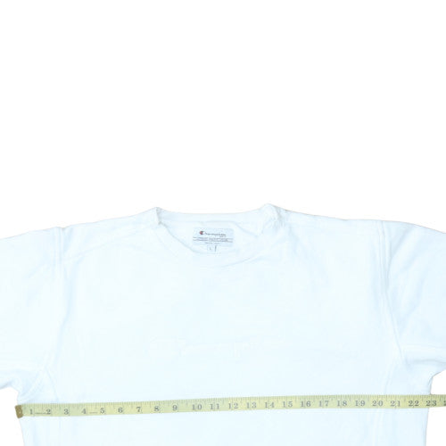 Champion Women's White Pullover Sweatshirt L Classic Fit
