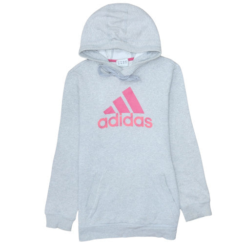 Adidas Women’s Grey Hoodie Size 12 Pullover Hooded Sweatshirt