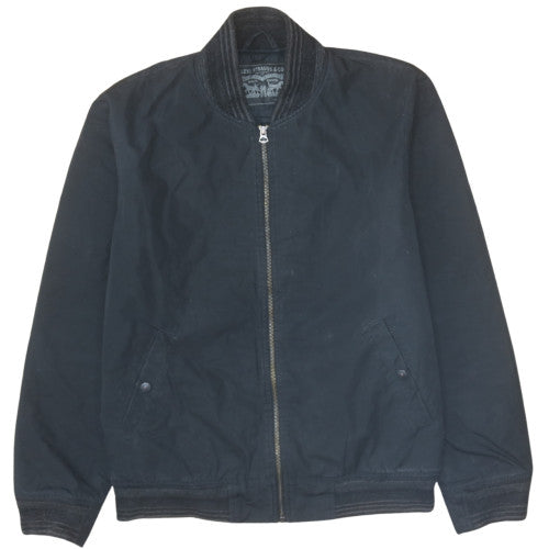 Levi Strauss & Co Men’s Black Bomber Jacket L Cotton Zip Casual
