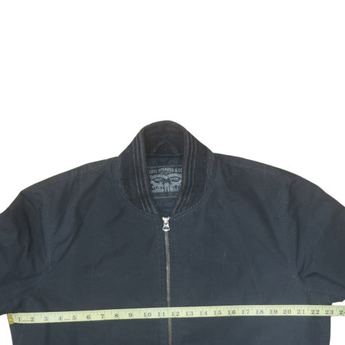 Levi Strauss & Co Men’s Black Bomber Jacket L Cotton Zip Casual