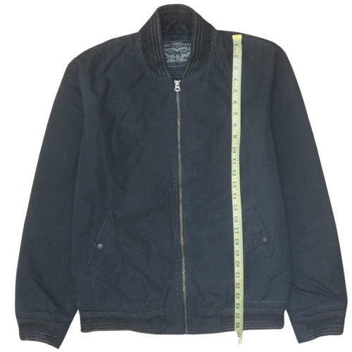 Levi Strauss & Co Men’s Black Bomber Jacket L Cotton Zip Casual