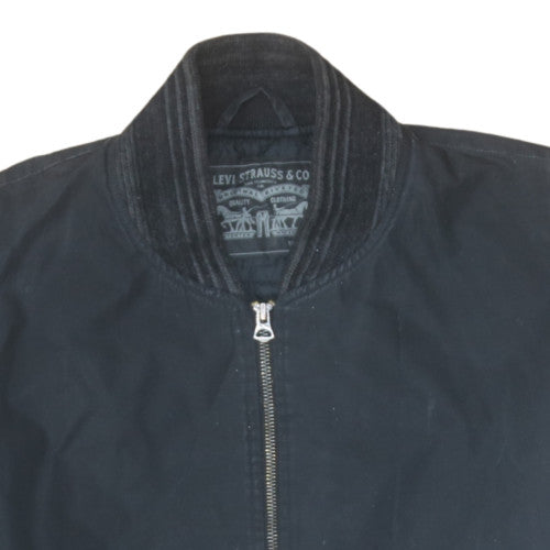 Levi Strauss & Co Men’s Black Bomber Jacket L Cotton Zip Casual